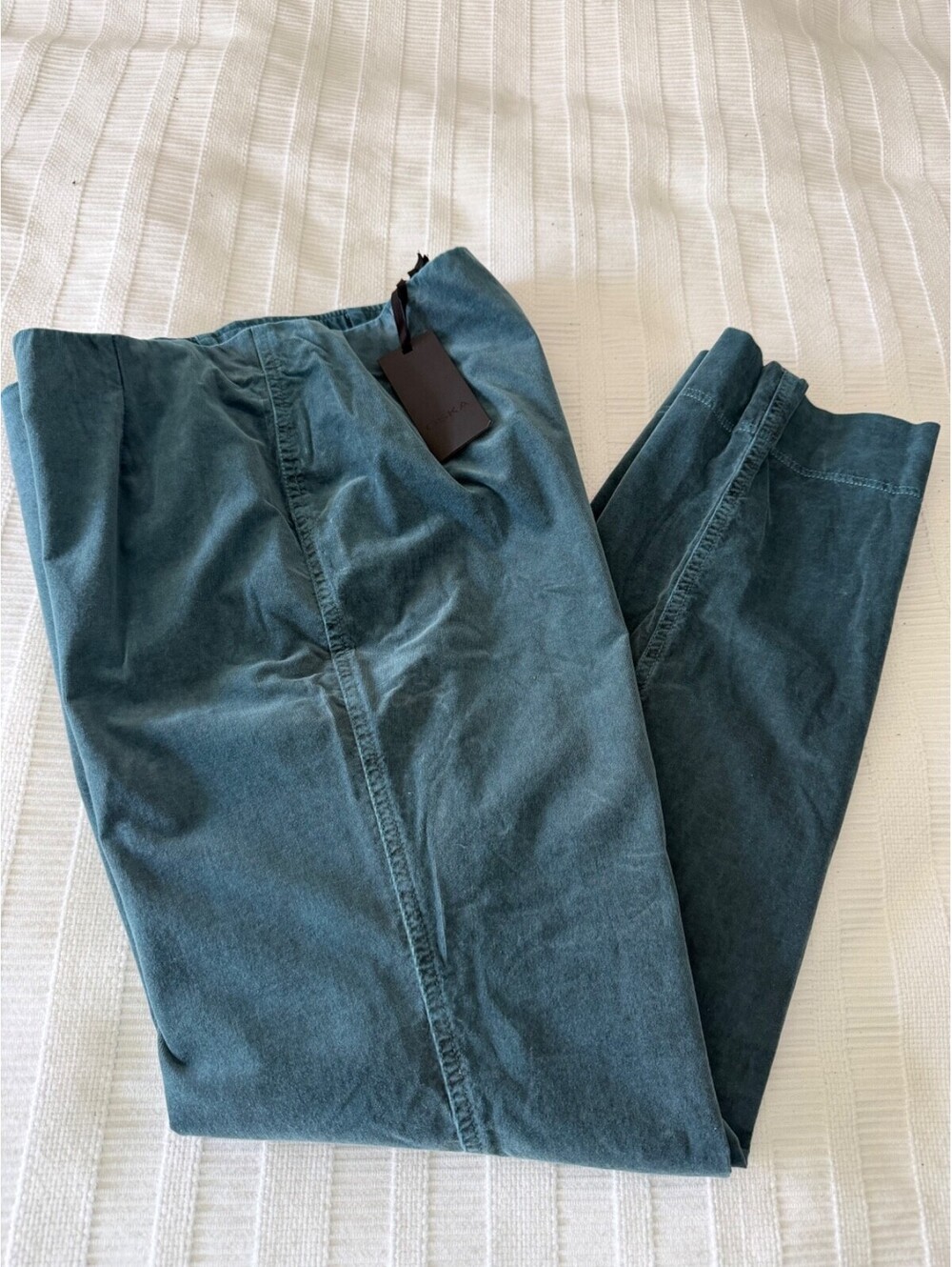OSKA Pompea Long Thermal Trousers Pants Sz 2 NWT Blue Corduroy Lagenlook